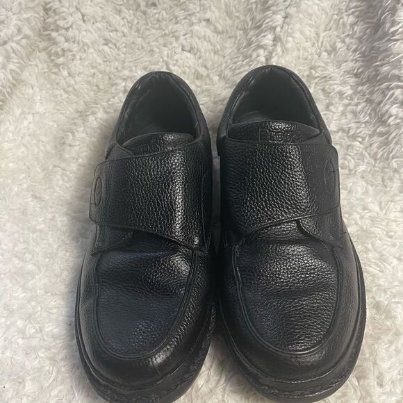 Propet Scandia Strap Black Grain Leather Men’s loafers SZ14